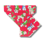 Christmas themed dog bandana, let's pawty