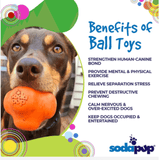 Durable dog toy, power chewer rubber ball