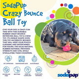 Durable dog toy, power chewer rubber ball