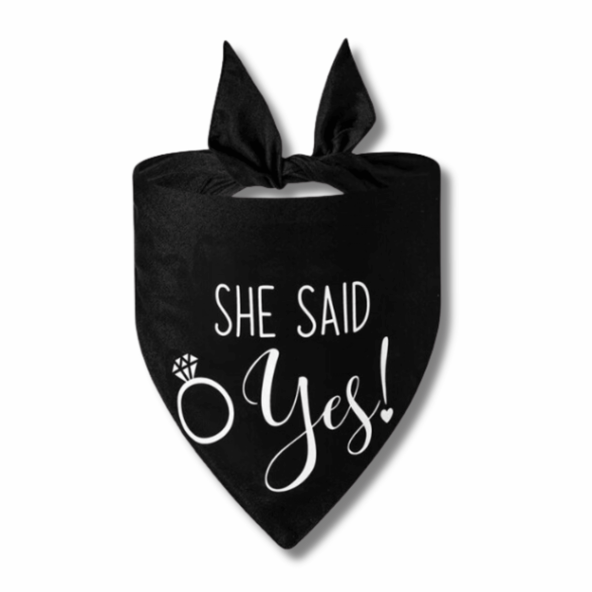 She said yes dog wedding bandana