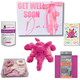 Get Well Soon Personalised Dog Gift Box - Pink