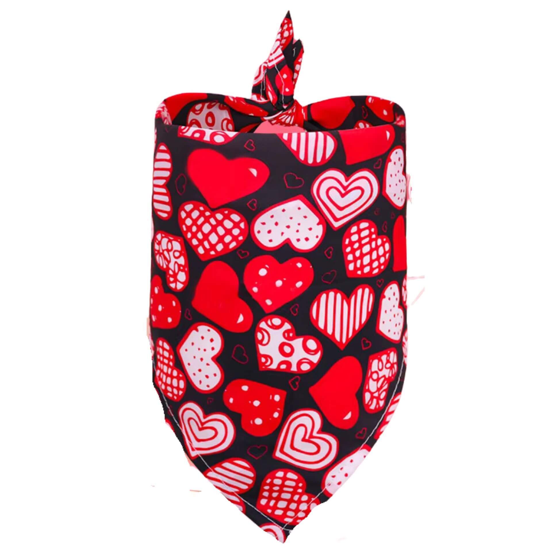 Valentine themed dog accessory bandana, let's pawty