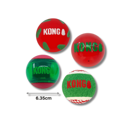 KONG Christmas themed dog toy ball 