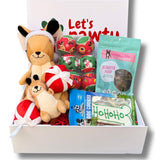 Personalised Christmas gift box, dog toys, dog treats, dog cookie, let's pawty 