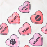 Valentine dog themed t-shirt let's pawty