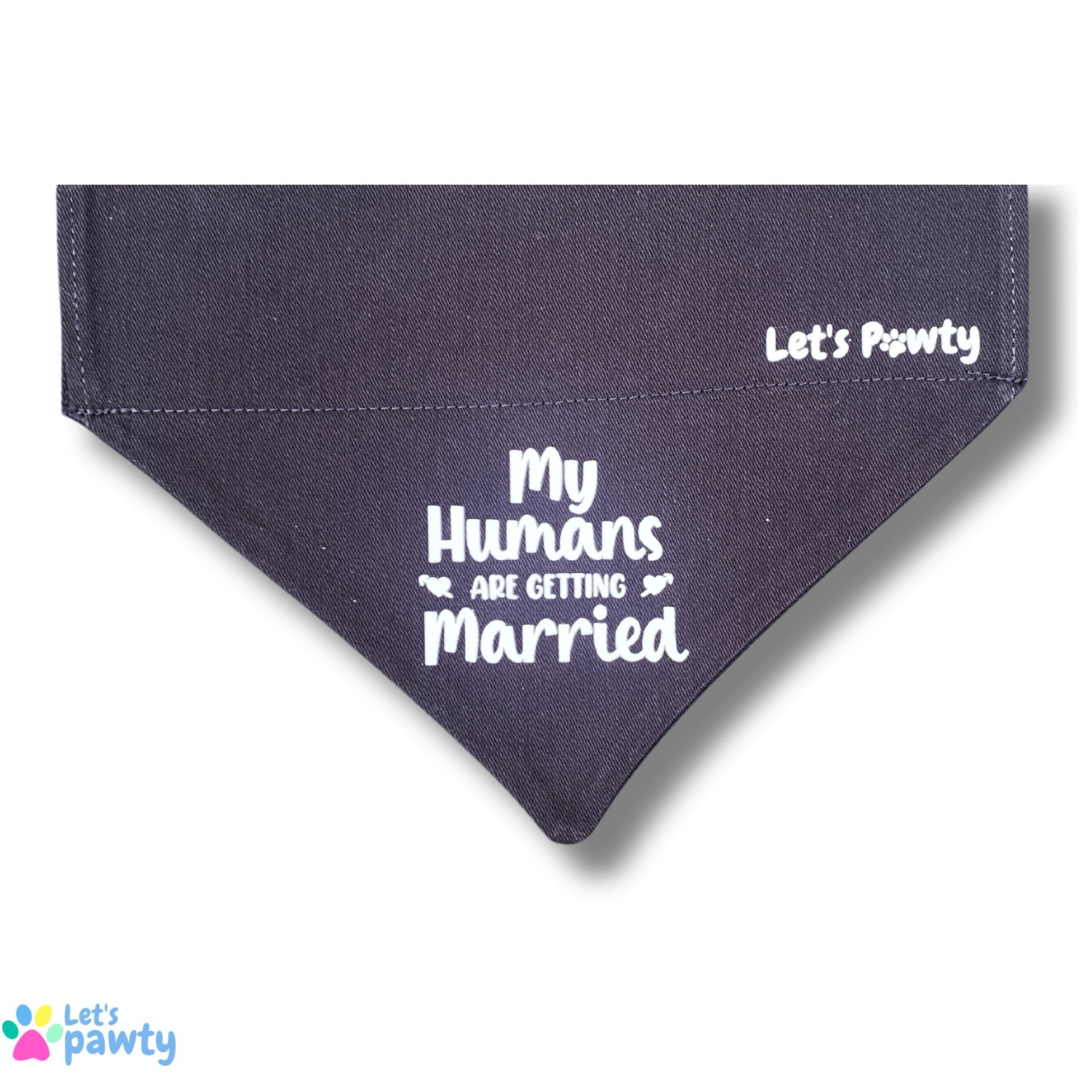My Humans are Getting Married reversible dog bandana let's pawty 