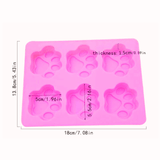 paw shaped silicone mould for dog treats, let's pawty