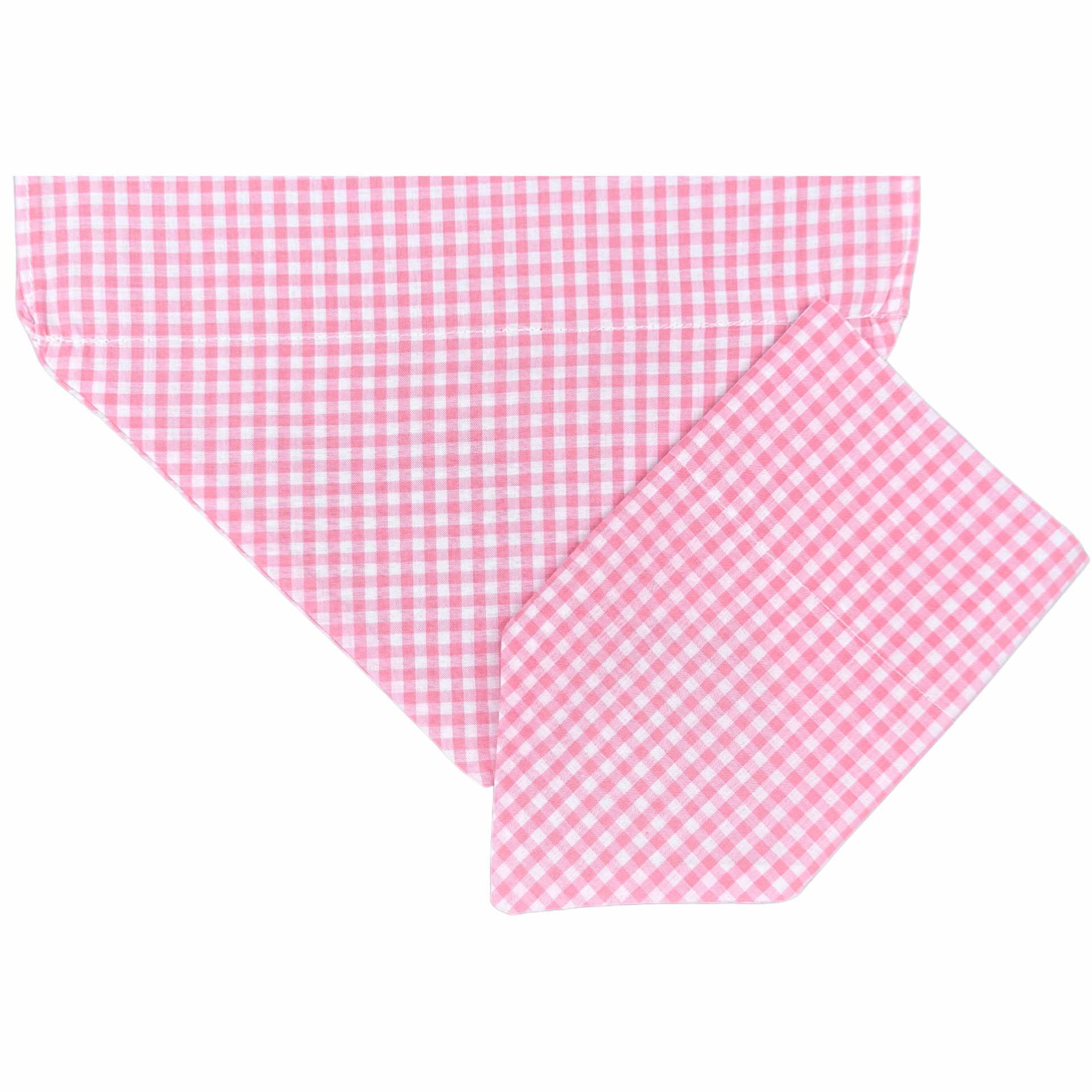 Dog reversible bandana over the collar, let's pawty, handmade, pink gingham