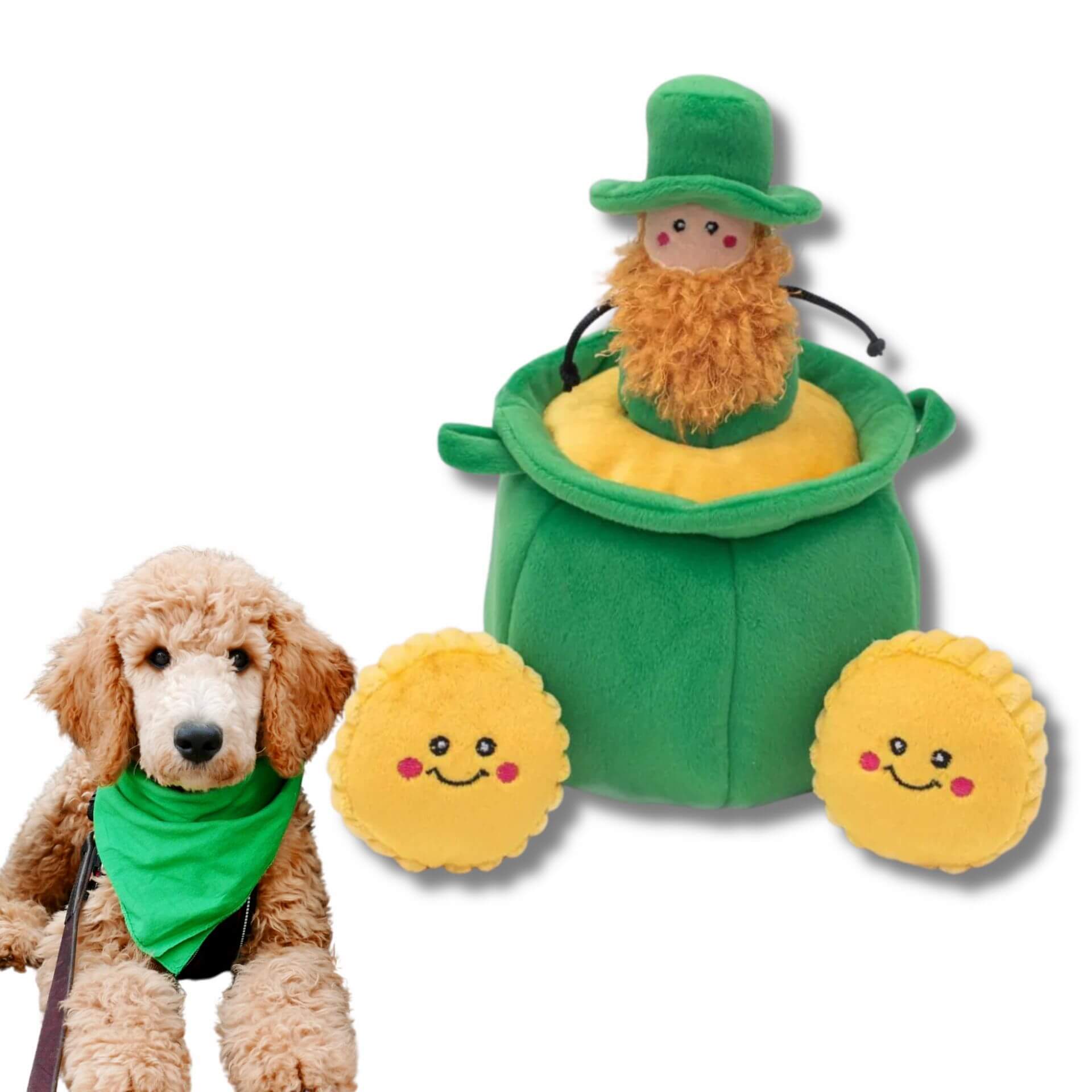 Zippy Burrow pot of gold dog toy