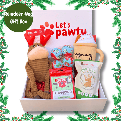 Reindeer Nog Personalised Box ~ Dog Gift