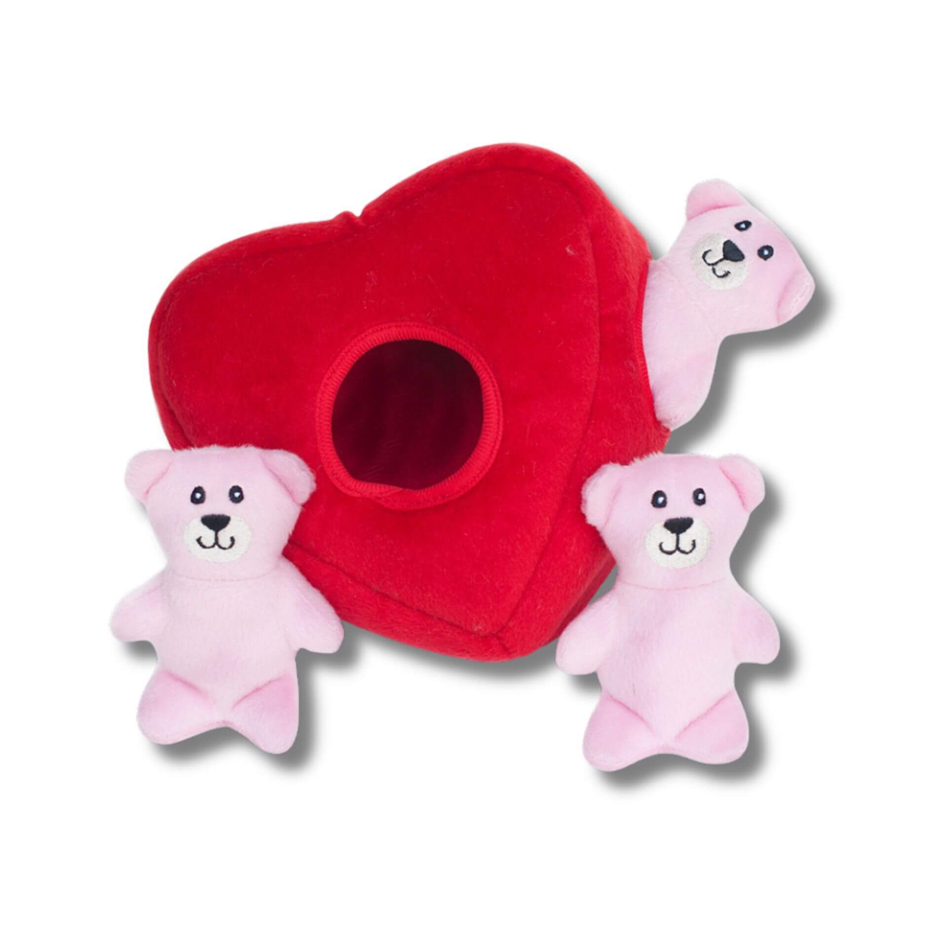 Zippy Burrow heart interactive burrow dog toy