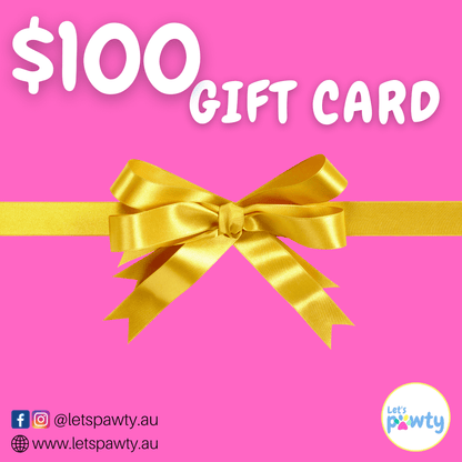 $100 gift voucher by Let's Pawty