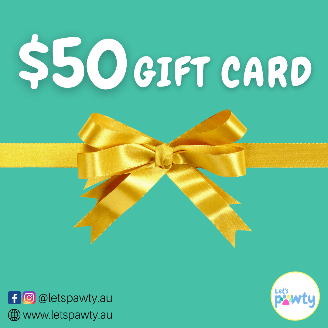 $50 gift voucher by Let's Pawty