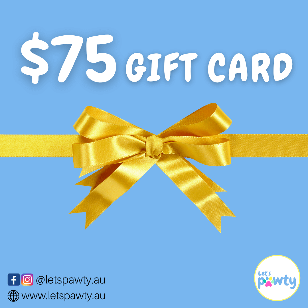 $75 gift voucher by Let's Pawty