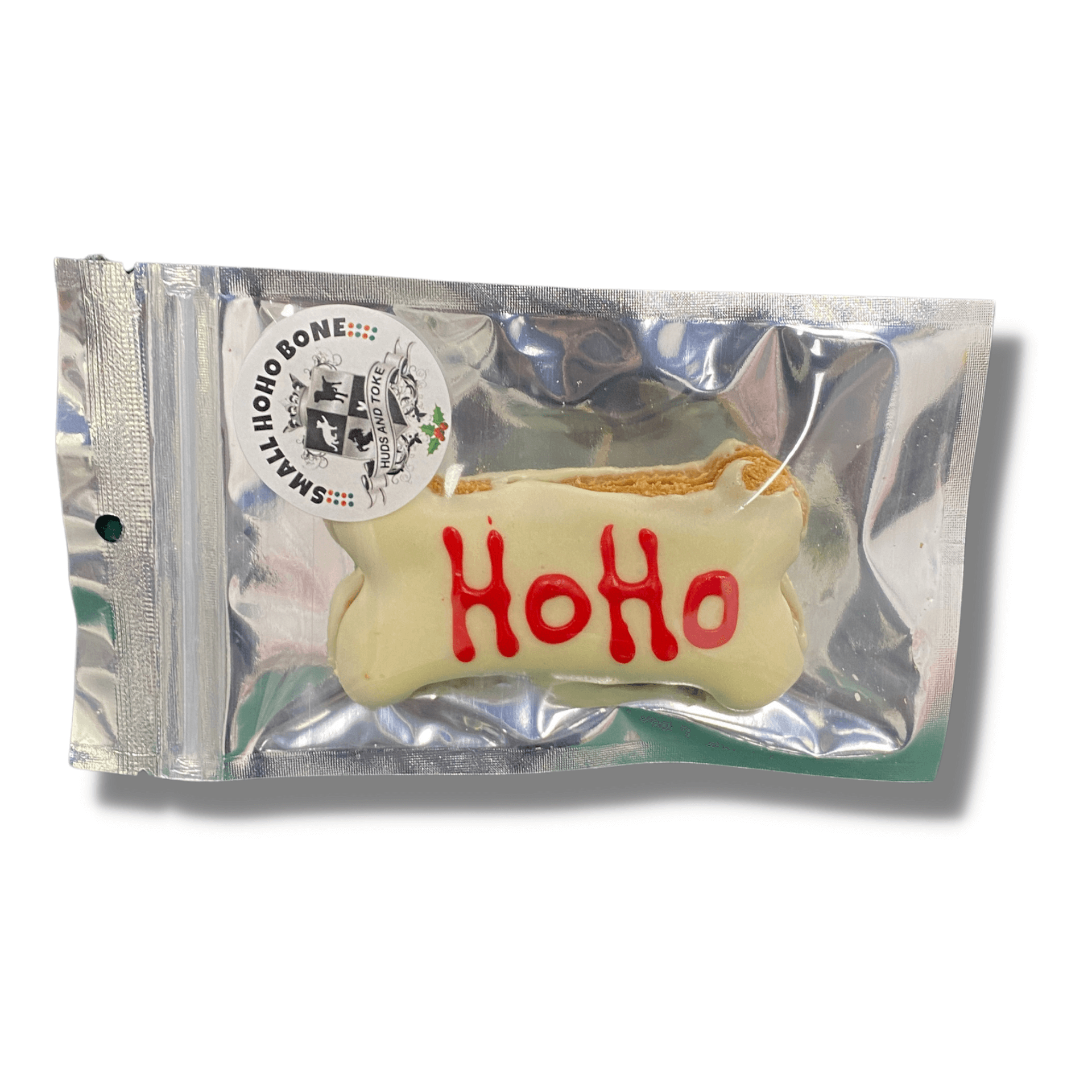 Christmas themed "HOHO" dog bone treat cookie