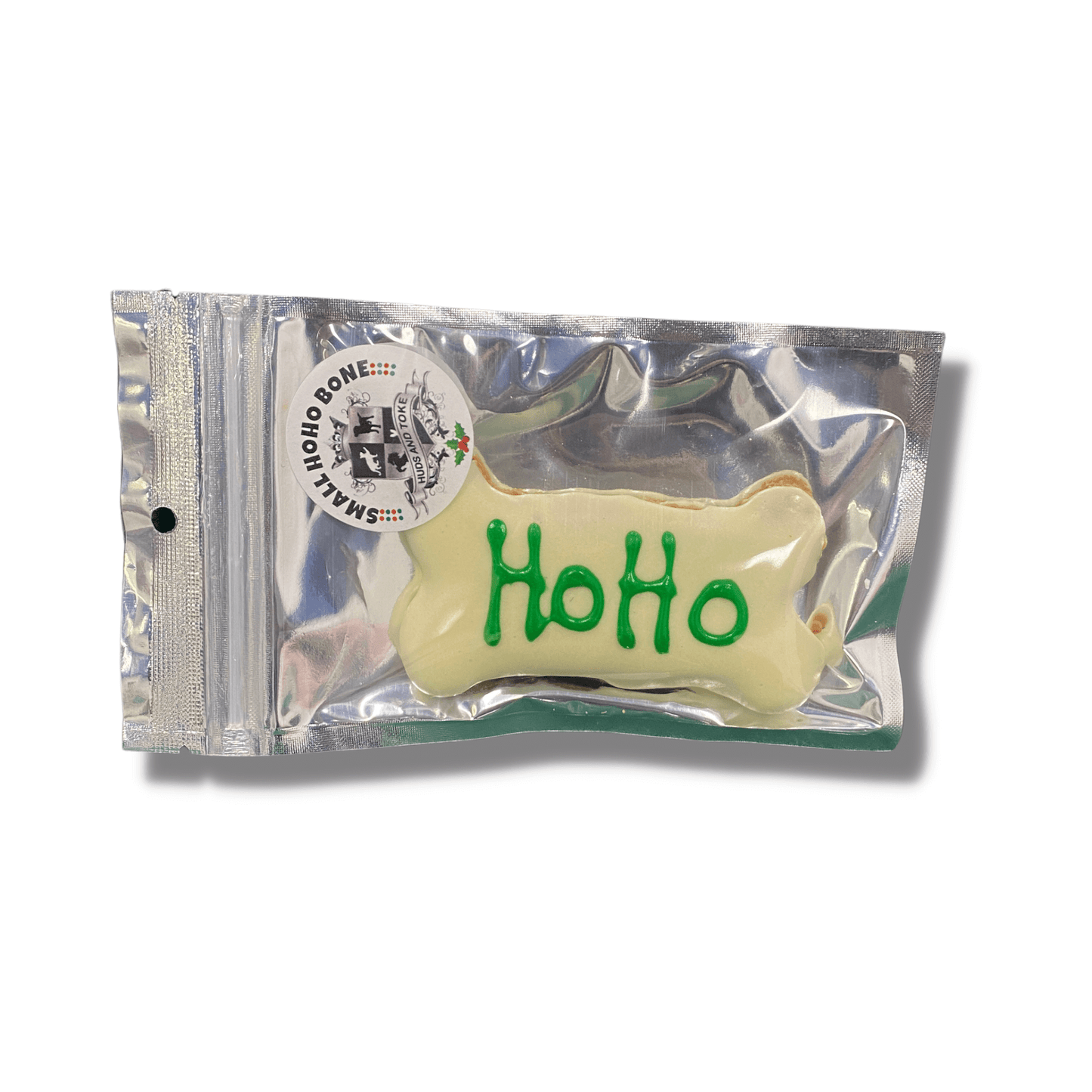 Christmas themed "HOHO" dog bone treat cookie