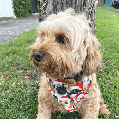 Christmas themed reversible dog bandana, fashion dog accessory 
