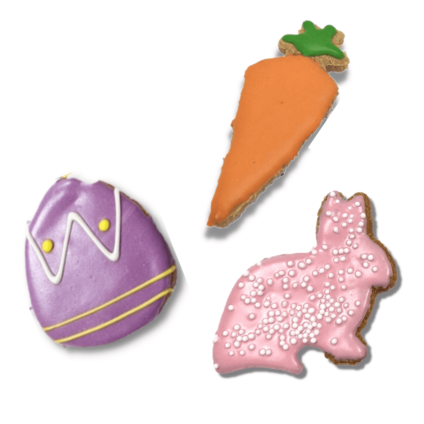 Easter treat dog biscuit cookie, hard baked, 
