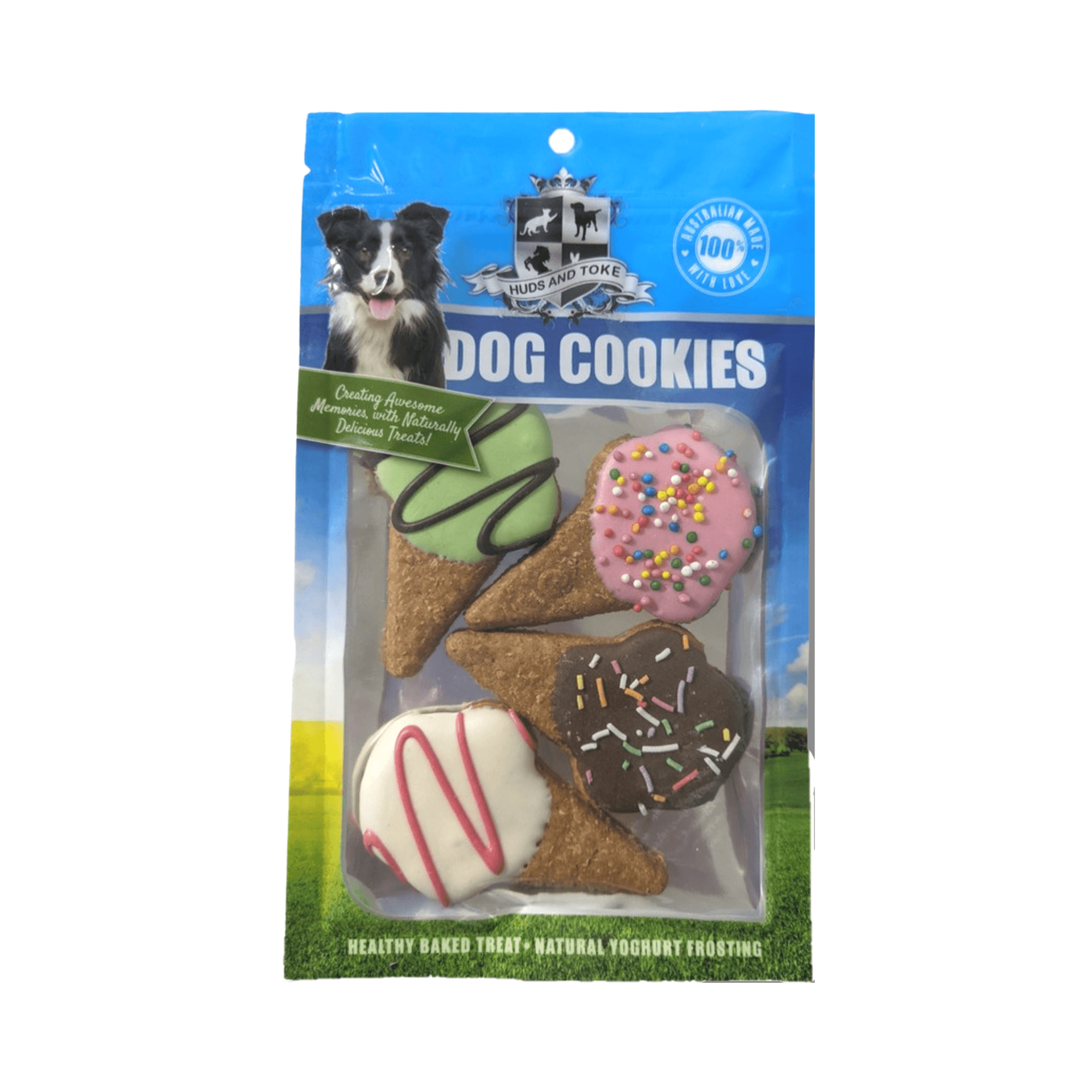 dog ice cream cookie, edible dog treats, let's pawty