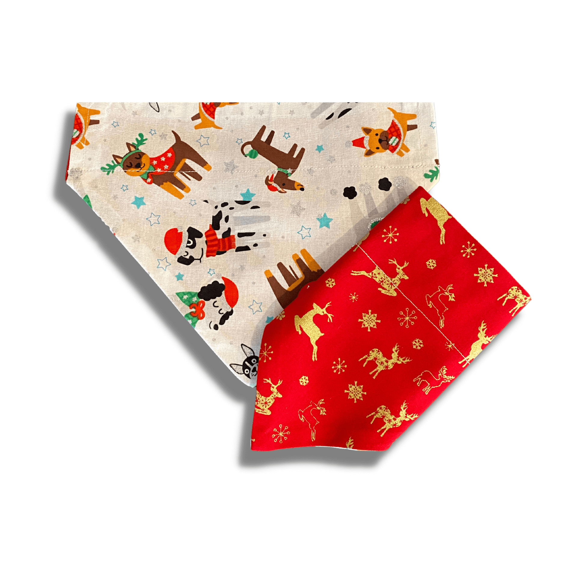 reversible christmas reindeer dog bandana Let's Pawty Sydney