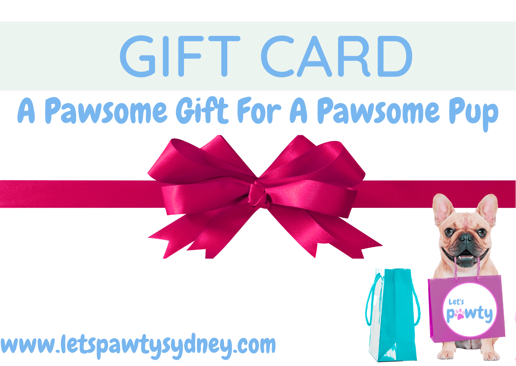 Let's Pawty Dog gift card, dog products, dog toys, dog accessories  Edit alt text