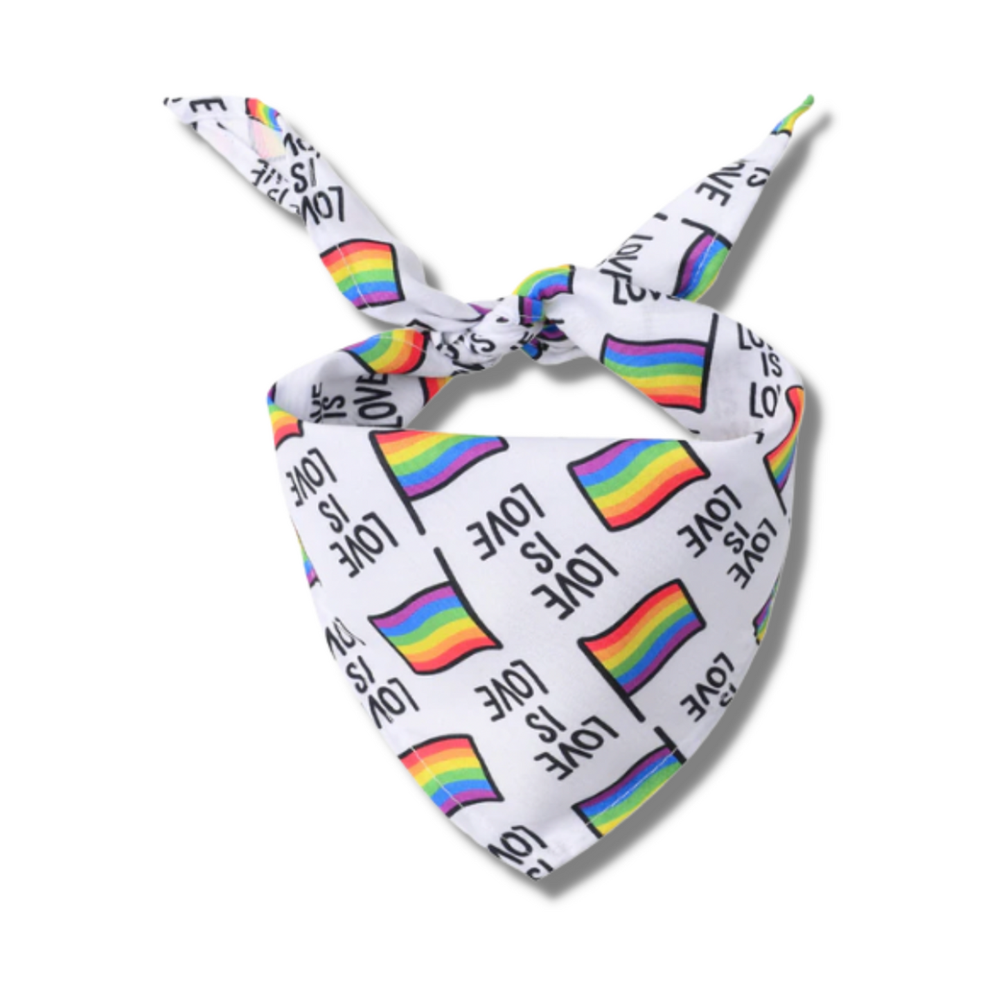 Love is love tie-up dog bandana fashion dog accessory, let's pawty 