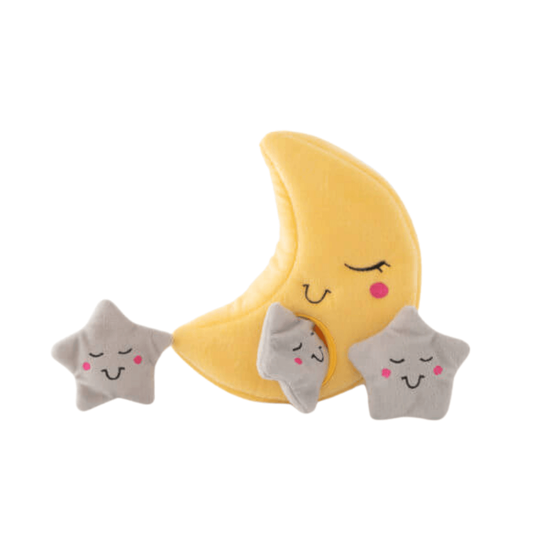 moon and stars interactive dog toy