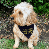 reversible dog bandana, let's pawty, happy new year