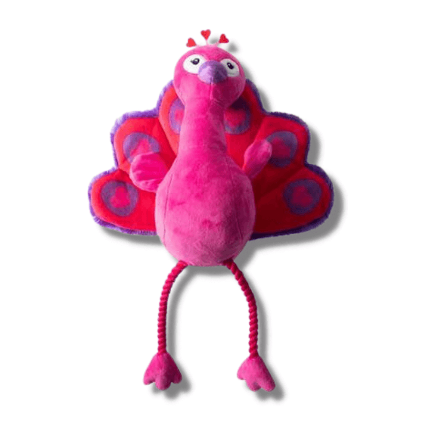 Peacock dog toy, let's pawty Valentine dog toy