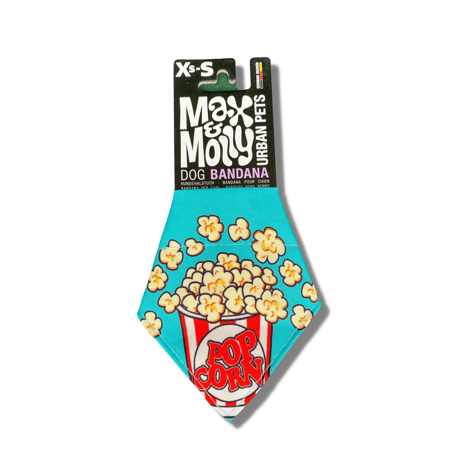 Reversible Popcorn themed dog bandana, Let's Pawty for the trendy pet. Australia wide!