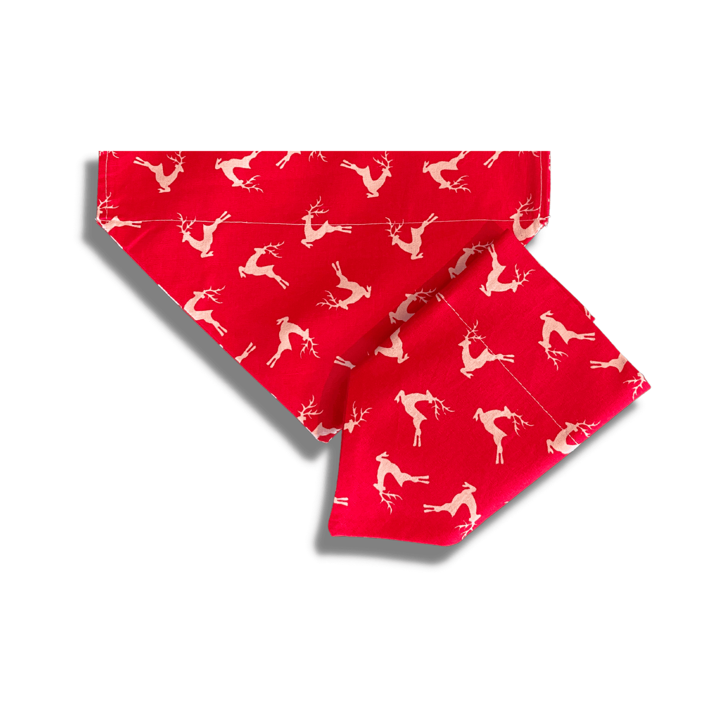 Christmas themed reversible dog bandana, let's pawty 