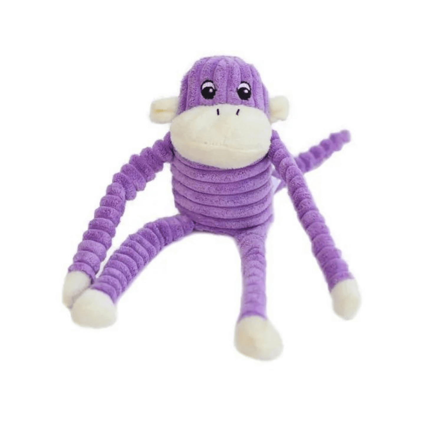 Plush crinkle dog toy monkey, let's pawty 