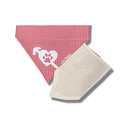 Red Gingham Reversible Dog Bandana
