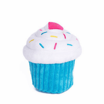 cupcake dog toy in blue Let's Pawty Sydney