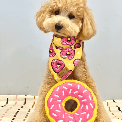 strawberry donut dog toy squeaker