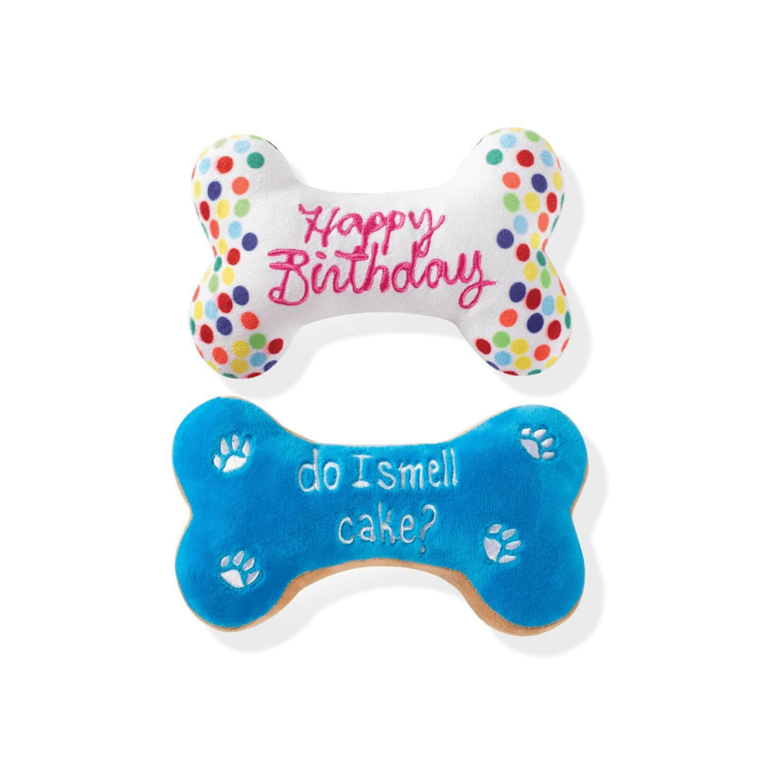 dog bone plush toy happy birthday set Let's Pawty Sydney