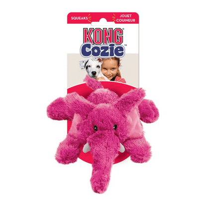 kong cozie elephant dog toy in pink Let's Pawty Sydney