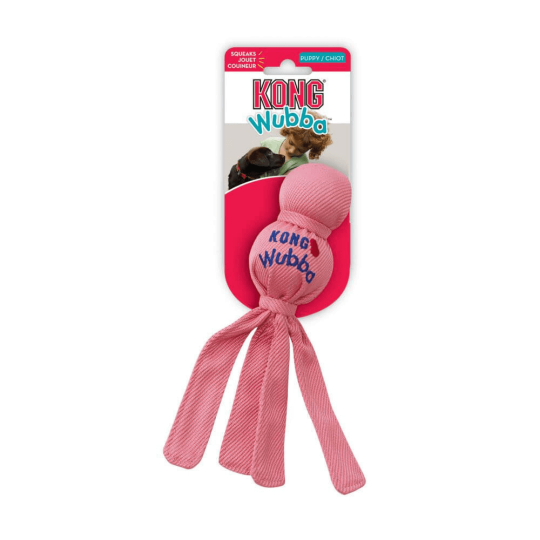 kong puppy wubba dog toy in pink Let's Pawty Sydney