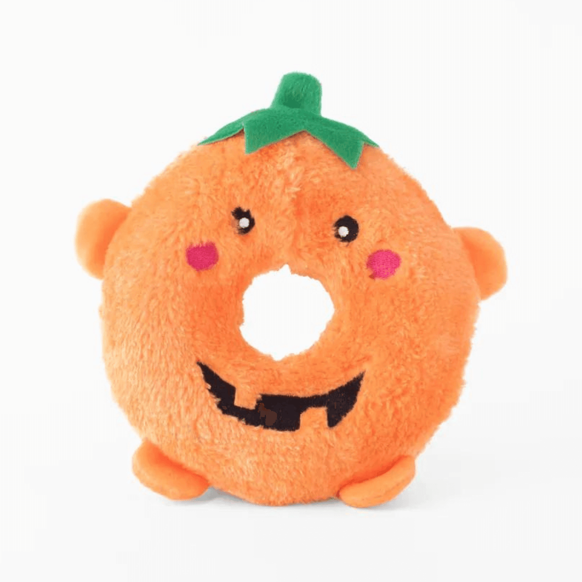 Donutz no stuffing pumpkin Halloween dog toy