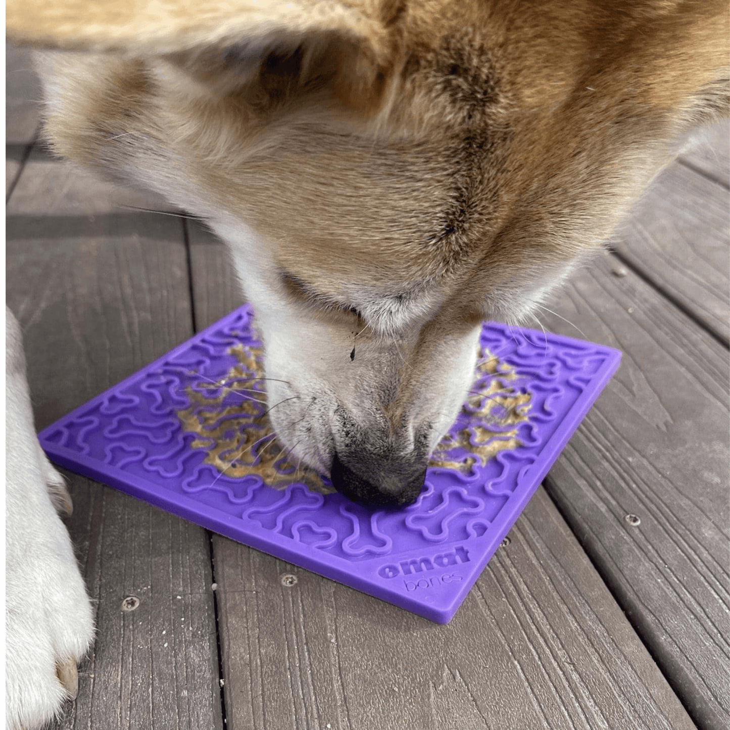 Bones enrichment lick mat, boredom buster, dog toys, let's pawty