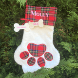 Santa Paws stocking for your Christmas celebration Let's Pawty