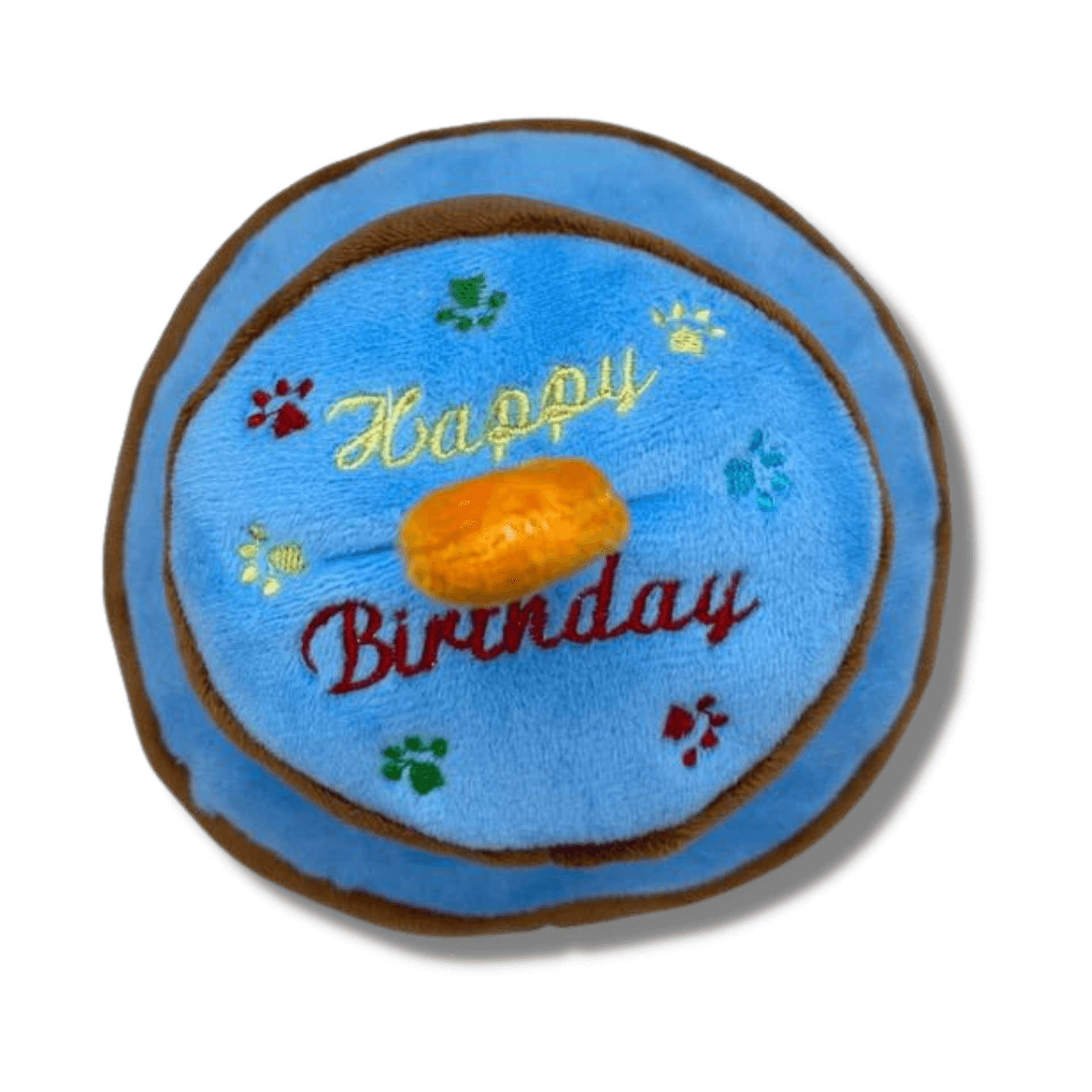 Plush dog toy birthday dog toy, let's pawty