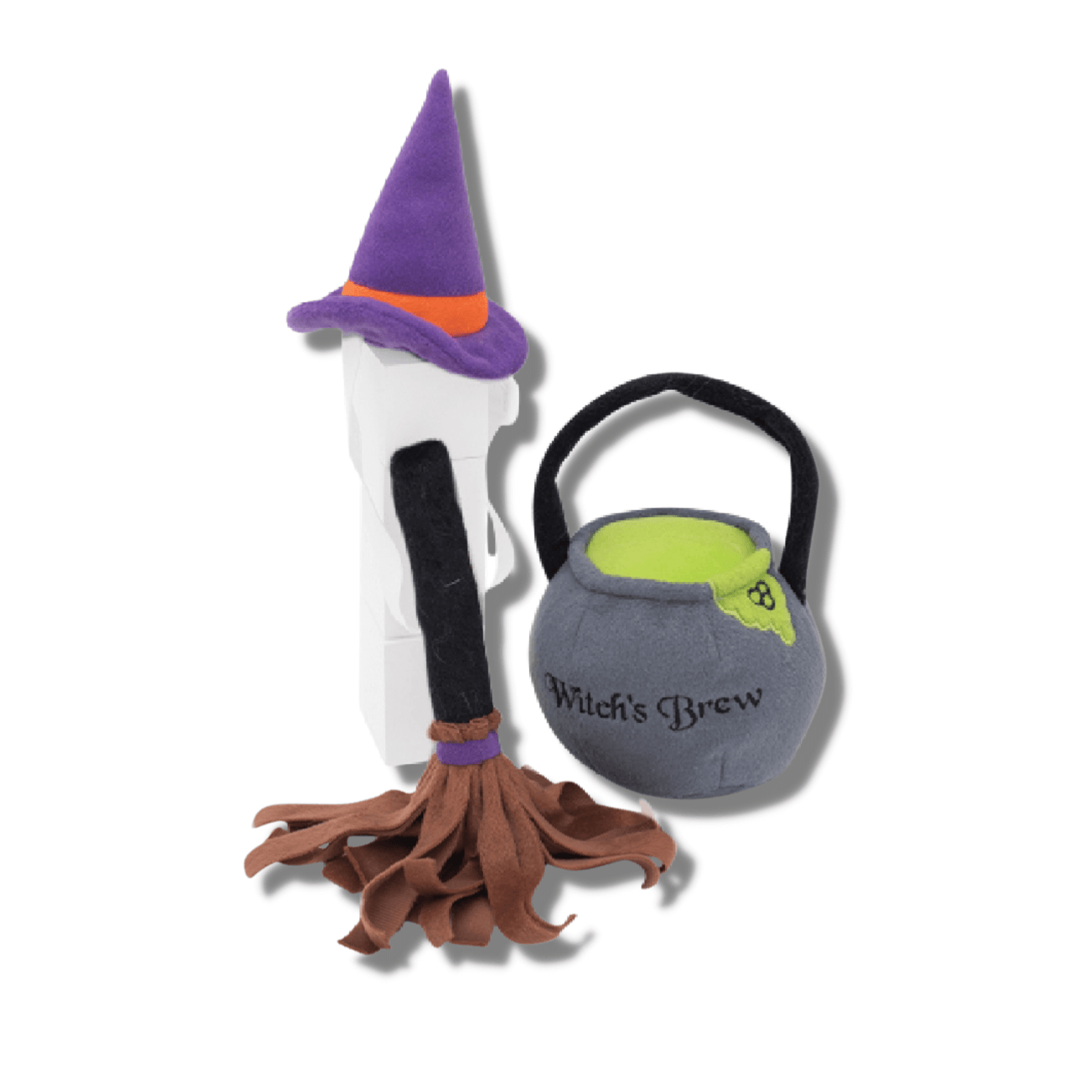 Halloween witch dog costume kit with hat and dog toys